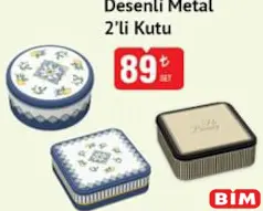 DESENLİ METAL 2’Lİ KUTU